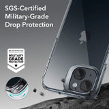 iPhone 15 ESR Ice Shield Hybrid Air-Guard Bagside Cover - Gennemsigtig