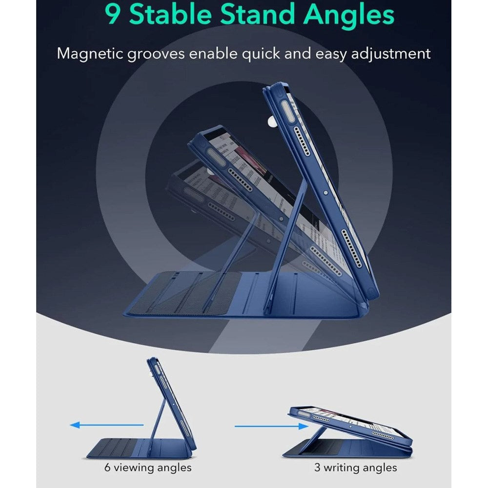 ESR iPad Air 11" (2025 / 2024) / Air 10.9" (2022 / 2020) Shift Flip Cover - Indbygget Aftageligt Bagsidecover - Blå