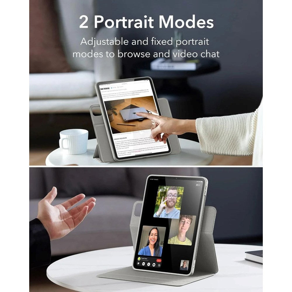 iPad Pro 13" (2025 / 2024) ESR Rebound Hybrid Flip Cover - Grå