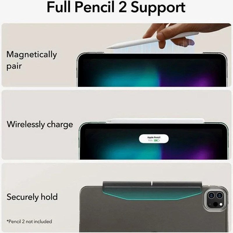 iPad Pro 13" (2025 / 2024) ESR Ascend Tri-Fold Flip Cover - Sort