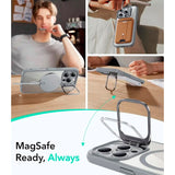 iPhone 16 Pro - ESR Classic Hybrid Cover m. Kickstand - MagSafe Kompatibel - Gennemsigtig / Grå