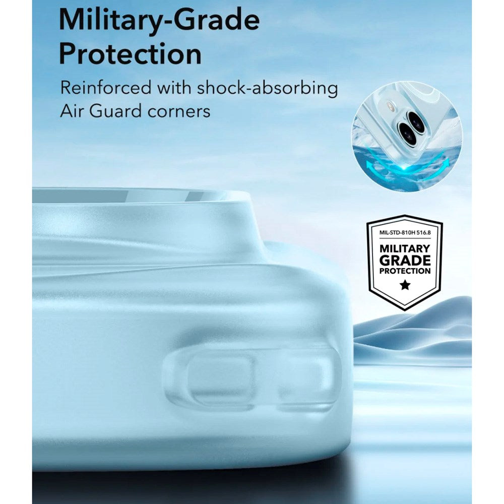 iPhone 16 - ESR Zero Clear Fleksibelt Plastik Cover - MagSafe Kompatibel - Mat Blå
