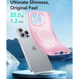 iPhone 16 Pro - ESR Zero Clear Fleksibelt Plastik Cover - MagSafe Kompatibel - Mat Lyserød