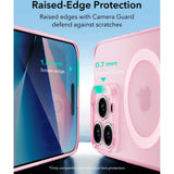 iPhone 16 Pro - ESR Zero Clear Fleksibelt Plastik Cover - MagSafe Kompatibel - Mat Lyserød