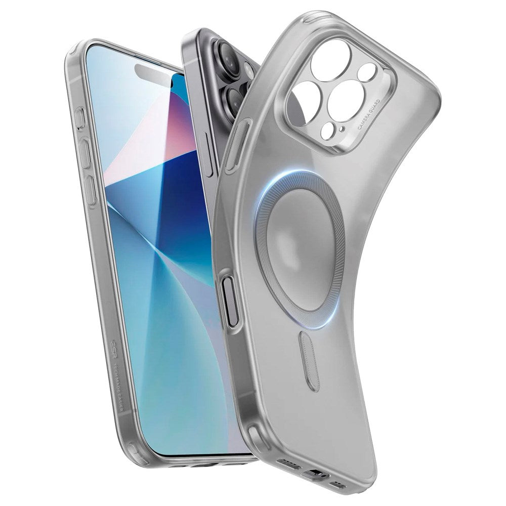 iPhone 16 Pro - ESR Zero Clear Fleksibelt Plastik Cover - MagSafe Kompatibel - Mat Grå