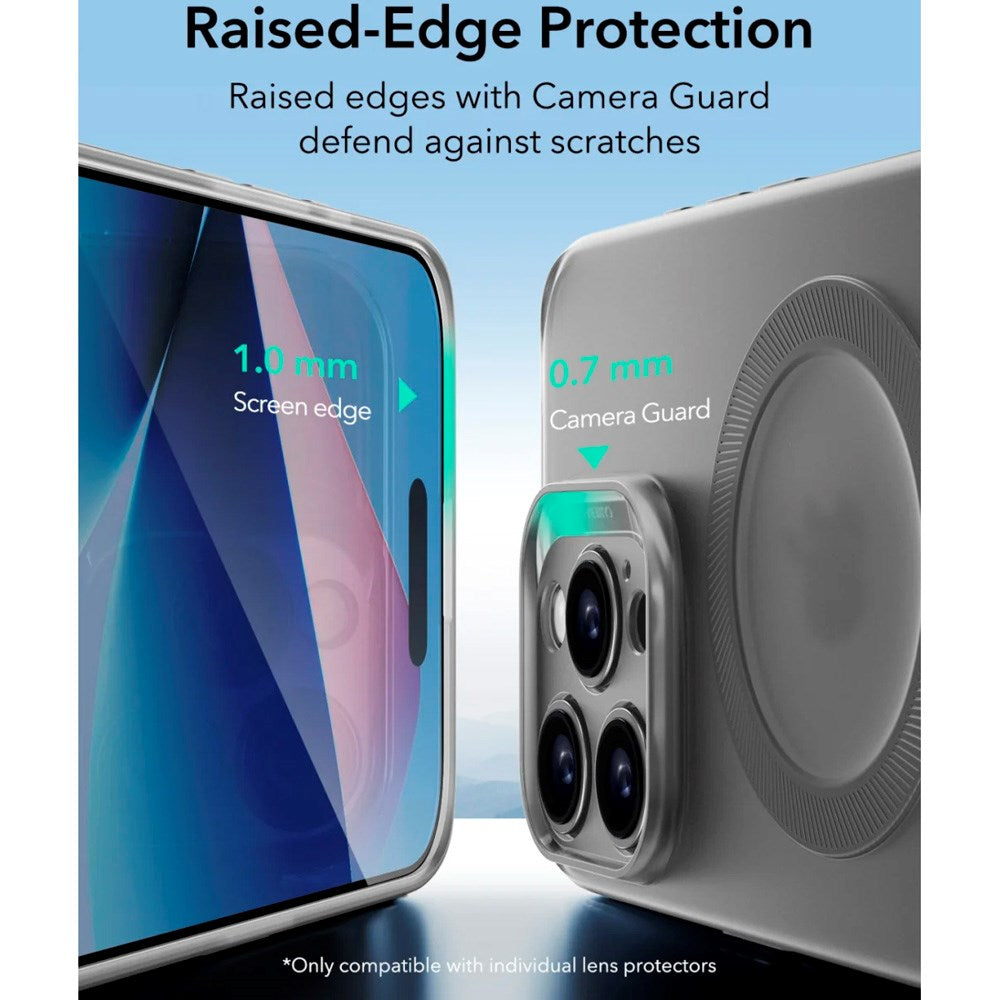 iPhone 16 Pro - ESR Zero Clear Fleksibelt Plastik Cover - MagSafe Kompatibel - Mat Grå