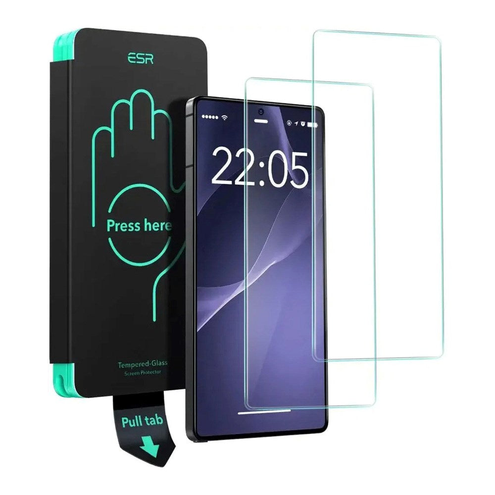 Samsung Galaxy S25 Ultra ESR Skærmbeskyttelsesglas m. Monteringskasse - 2 stk. - Gennemsigtig