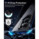 Samsung Galaxy S25 Ultra - ESR Classic Hybrid Cover - MagSafe Kompatibel - Gennemsigtig / Sort