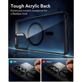 Samsung Galaxy S25 Ultra - ESR Classic Hybrid Cover - MagSafe Kompatibel - Gennemsigtig / Sort