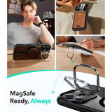 iPhone 16 - ESR Classic Hybrid Cover m. Kickstand - MagSafe Kompatibel - Gennemsigtig / Sort