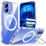 iPhone 16 Plus - ESR Classic Hybrid Cover m. Kickstand - MagSafe Kompatibel - Gennemsigtig