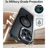 iPhone 16 Pro Max - ESR Classic Hybrid Cover m. Kickstand - MagSafe Kompatibel - Mat Sort