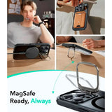 iPhone 16 Pro Max - ESR Classic Hybrid Cover m. Kickstand - MagSafe Kompatibel - Gennemsigtig / Sort