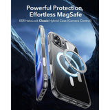 ESR iPhone 16 Classic Hybrid Case m. Camera Control Knap - MagSafe Kompatibel - Mat Gennemsigtig / Sort