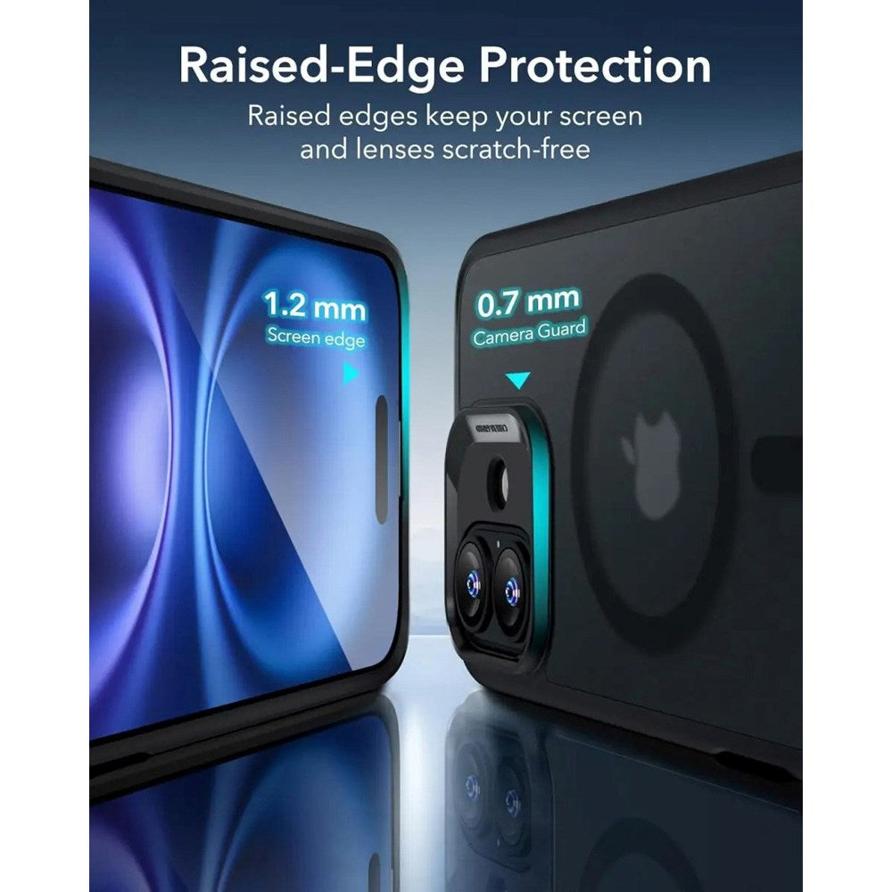 ESR iPhone 16 Classic Hybrid Case m. Camera Control Knap - MagSafe Kompatibel - Mat Gennemsigtig / Sort