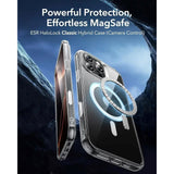ESR iPhone 16 Pro Max Classic Hybrid Case m. Camera Control Knap - MagSafe Kompatibel - Gennemsigtig