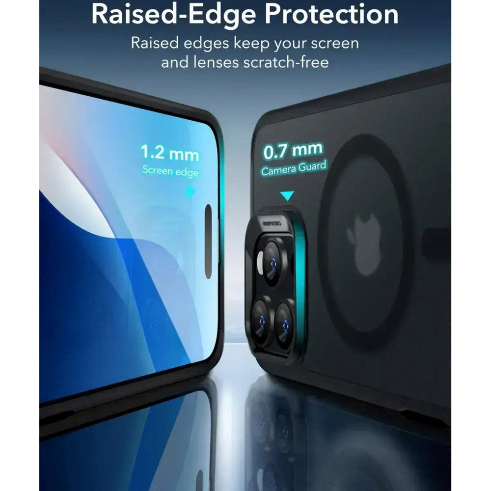 ESR iPhone 16 Pro Max Classic Hybrid Case m. Camera Control Knap - MagSafe Kompatibel - Mat Gennemsigtig / Sort