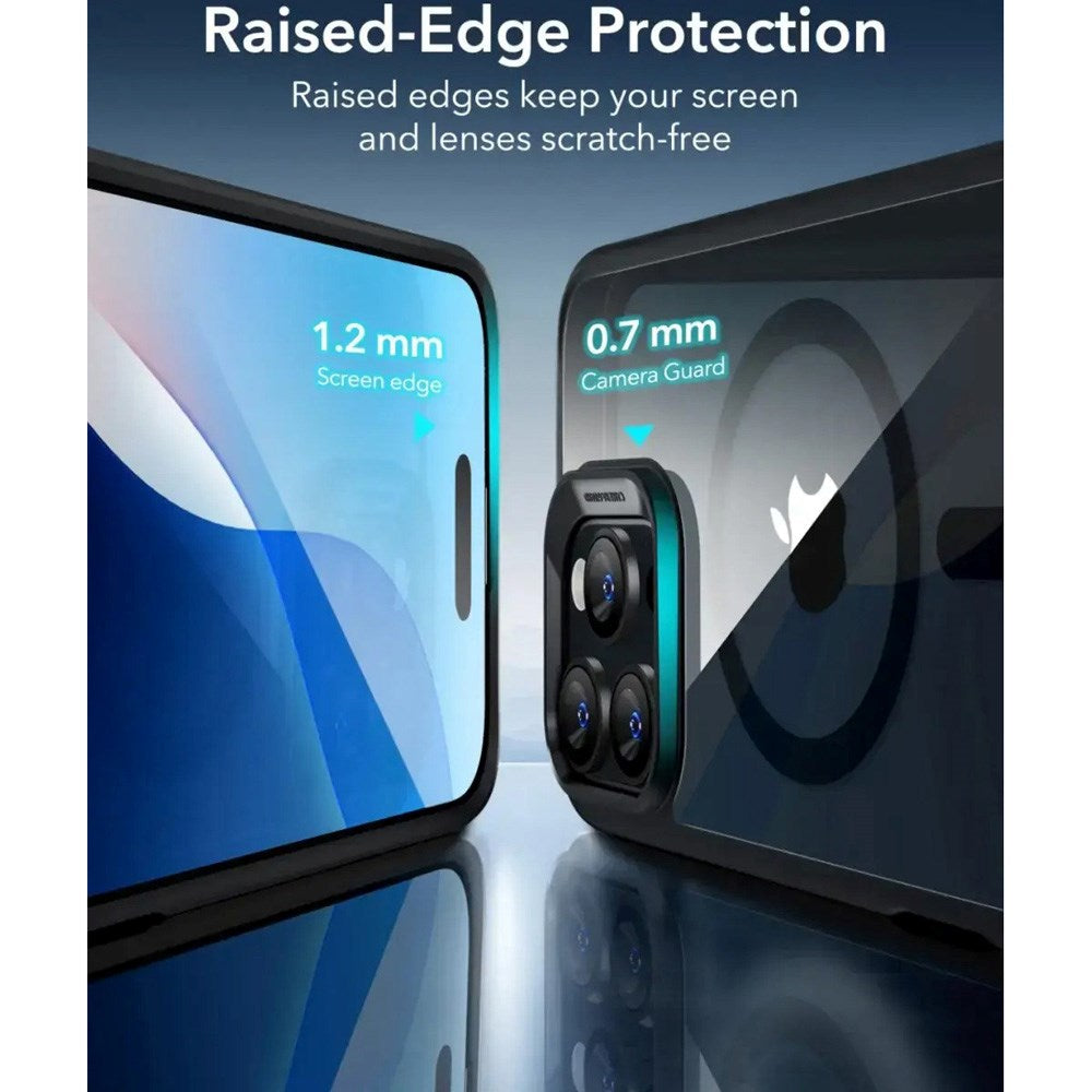 ESR iPhone 16 Pro Classic Hybrid Case m. Camera Control Knap - MagSafe Kompatibel - Gennemsigtig / Sort