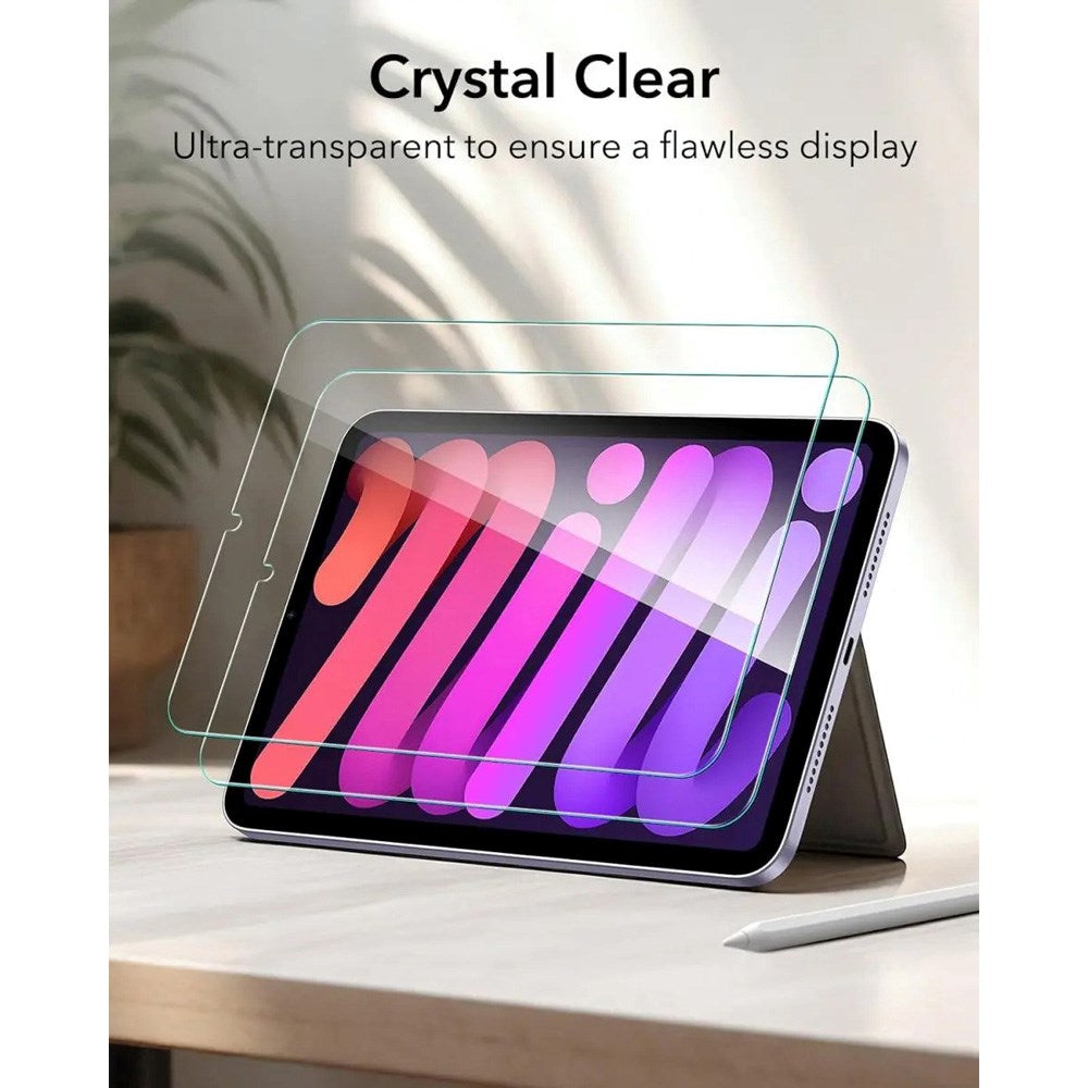 iPad Mini (2024/2021) ESR Hærdet Skærmbeskyttelsesglas - inkl. Installationsramme - 2 stk. - Gennemsigtig