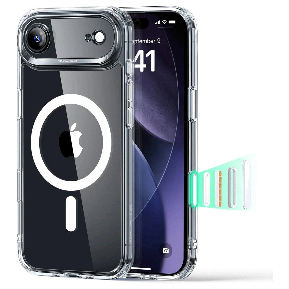 iPhone Air ESR Classic Hybrid Cover m. Indbygget Camera Control Knap - MagSafe Kompatibel - Gennemsigtig