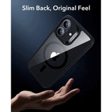 iPhone 17 ESR Classic Hybrid Cover m. Indbygget Camera Control Knap - MagSafe Kompatibel - Gennemsigtig / Sort