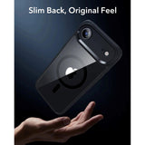 iPhone Air ESR Classic Hybrid Cover m. Indbygget Camera Control Knap - MagSafe Kompatibel - Gennemsigtig / Sort