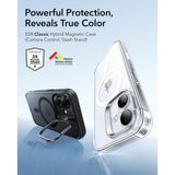ESR iPhone 17 Classic Hybrid Stash Cover m. Kickstand - MagSafe Kompatibel - Mat Sort