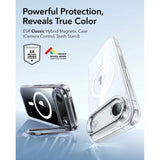 ESR iPhone Air Classic Hybrid Stash Cover m. Kickstand - MagSafe Kompatibel - Gennemsigtig