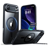 ESR iPhone Air Classic Hybrid Stash Cover m. Kickstand - MagSafe Kompatibel - Gennemsigtig / Sort