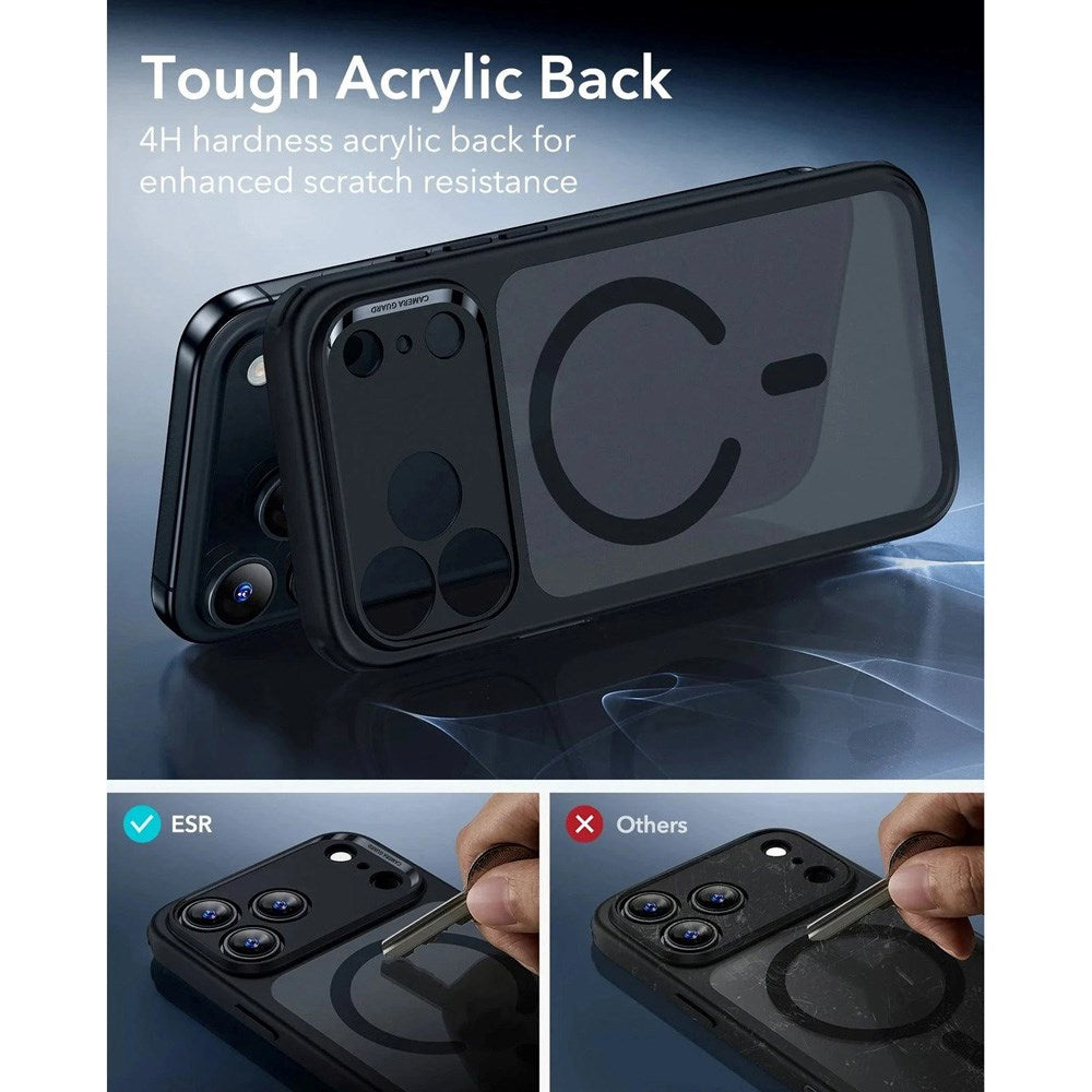 iPhone 17 Pro Max ESR Classic Hybrid Cover m. Indbygget Camera Control Knap - MagSafe Kompatibel - Mat Sort
