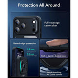 iPhone 17 Pro Max ESR Classic Hybrid Cover m. Indbygget Camera Control Knap - MagSafe Kompatibel - Gennemsigtig / Sort