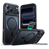 ESR iPhone 17 Pro Classic Hybrid Stash Cover m. Kickstand - MagSafe Kompatibel - Mat Sort