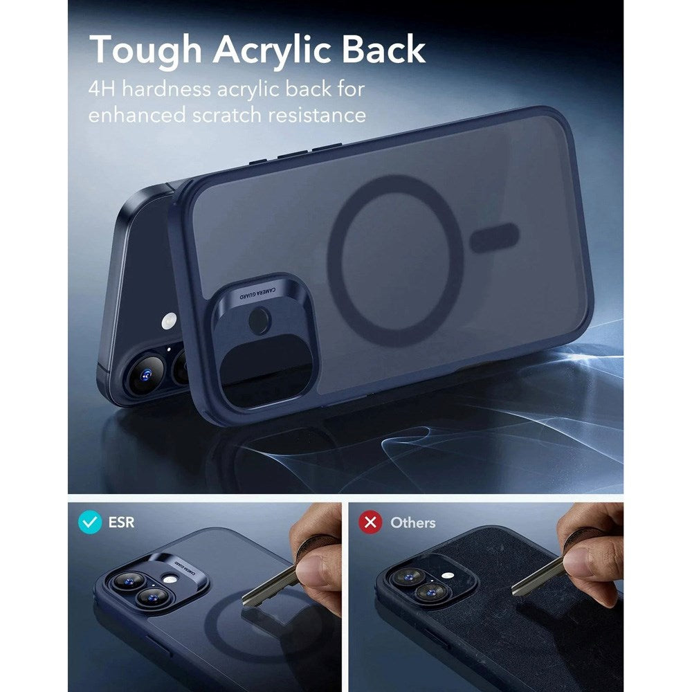 iPhone 17 ESR Classic Hybrid Cover m. Indbygget Camera Control Knap - MagSafe Kompatibel - Mat Blå