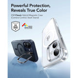 ESR iPhone 17 Classic Hybrid Stash Cover m. Kickstand - MagSafe Kompatibel - Mat Blå