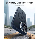 ESR iPhone 17 Classic Hybrid Stash Cover m. Kickstand - MagSafe Kompatibel - Mat Blå