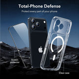 iPhone 17 Pro ESR Classic Hybrid Sæt m. Bagside Cover & Hærdet Skærmglas - MagSafe Kompatibel - Gennemsigtig