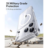 iPhone 17 Pro ESR Classic Hybrid Cover m. Indbygget Camera Control Knap - MagSafe Kompatibel - Gennemsigtig / Glimmer