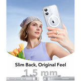 iPhone 17 ESR Classic Hybrid Cover m. Indbygget Camera Control Knap - MagSafe Kompatibel - Gennemsigtig / Glimmer