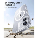 iPhone 17 ESR Classic Hybrid Cover m. Indbygget Camera Control Knap - MagSafe Kompatibel - Gennemsigtig / Glimmer