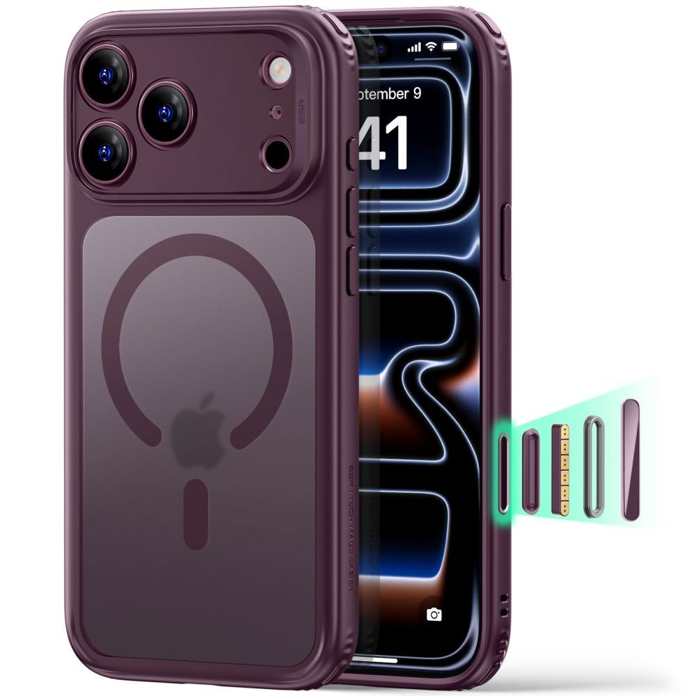 ESR iPhone 18 Pro / 17 Pro Classic Hybrid Cover - MagSafe Kompatibel - Rød