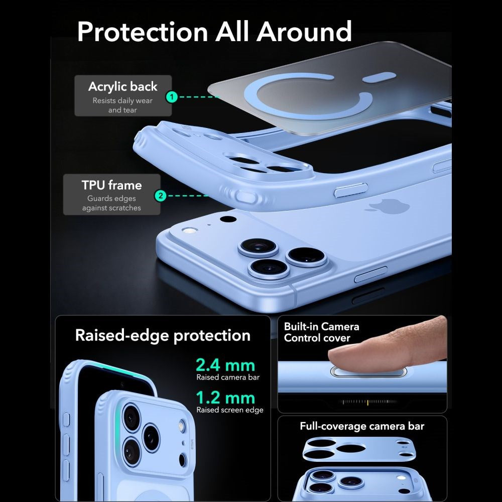 ESR iPhone 18 Pro Max / 17 Pro Max Classic Hybrid Cover - MagSafe Kompatibel - Blå