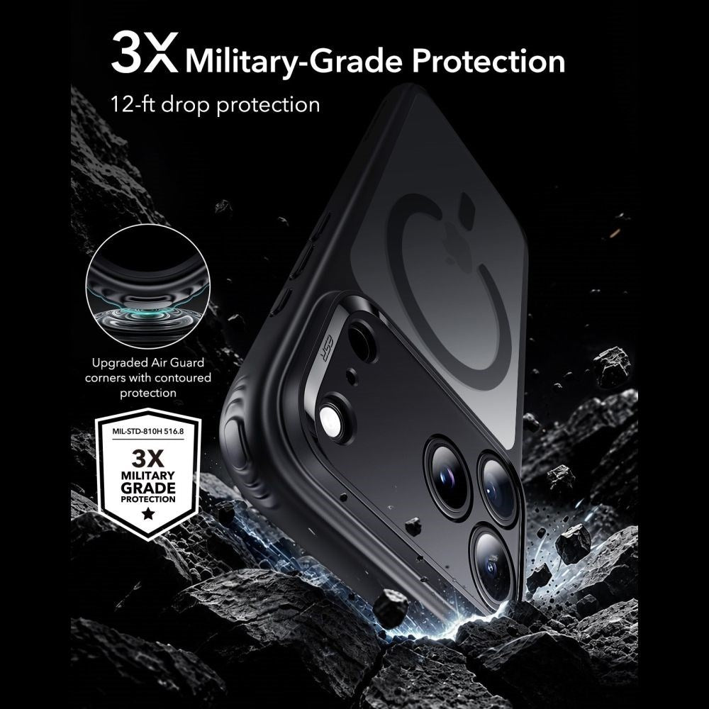 ESR iPhone 18 Pro Max / 17 Pro Max Classic Hybrid Cover - MagSafe Kompatibel - Sort
