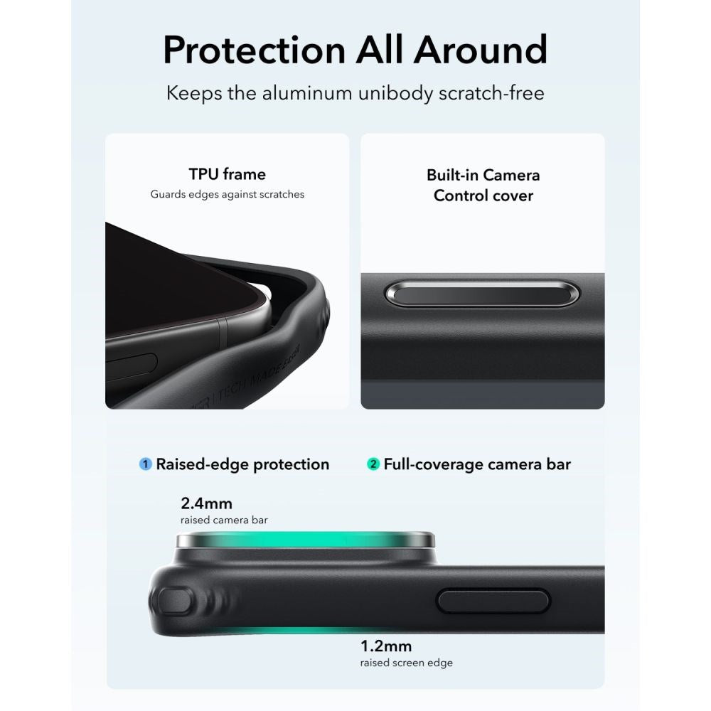 ESR iPhone 18 Pro / 17 Pro Classic Hybrid Kickstand Mobil Cover - MagSafe Kompatibel - Sort