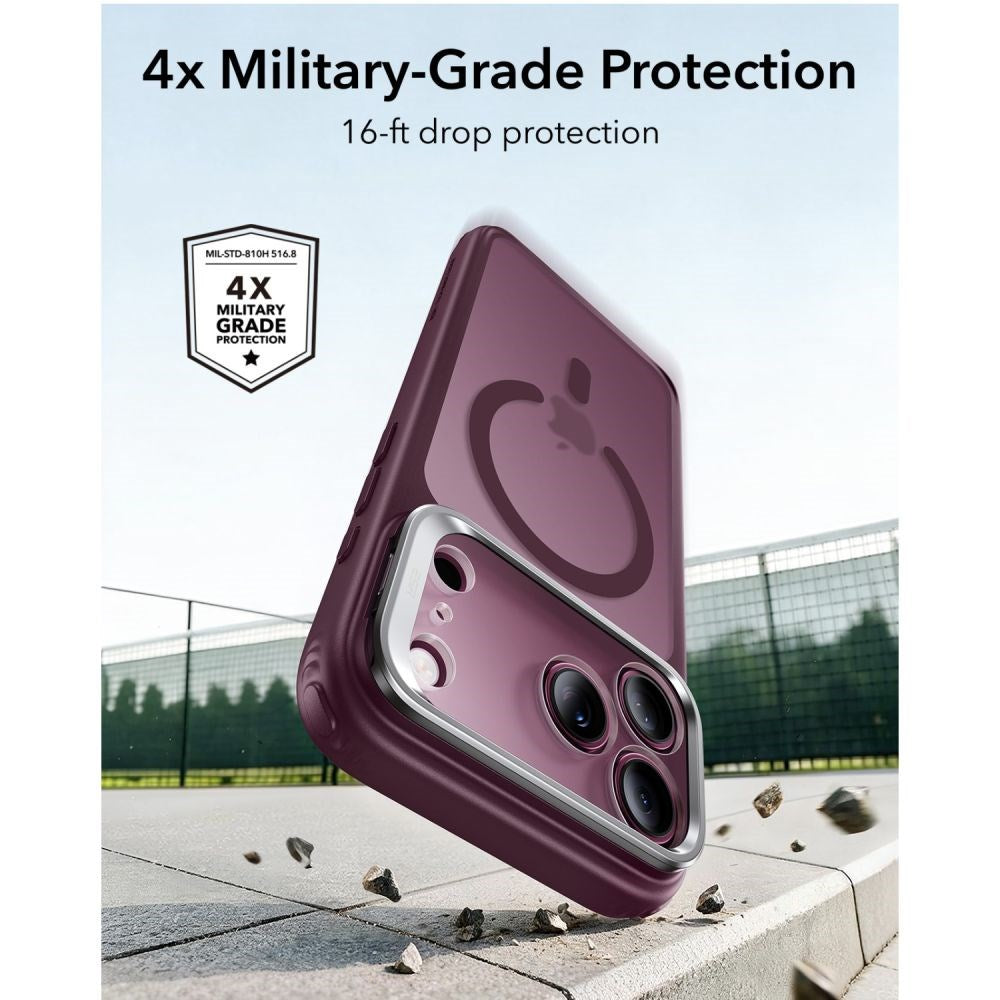 ESR iPhone 18 Pro Max / 17 Pro Max Classic Hybrid Kickstand Mobil Cover - MagSafe Kompatibel - Rød