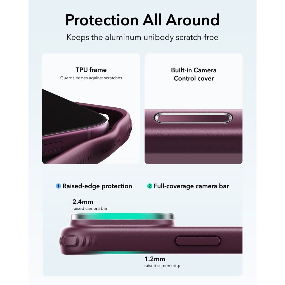 ESR iPhone 18 Pro Max / 17 Pro Max Classic Hybrid Kickstand Mobil Cover - MagSafe Kompatibel - Rød