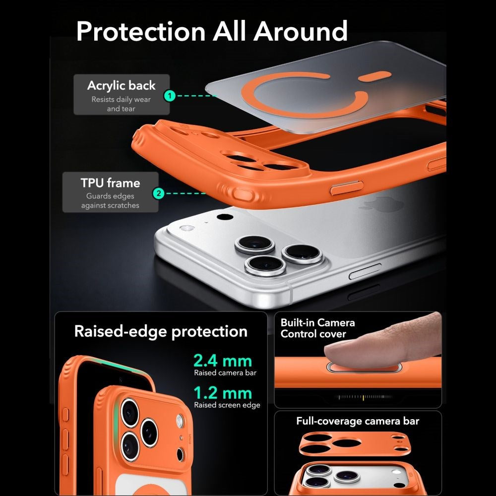 ESR iPhone 18 Pro Max / 17 Pro Max Classic Hybrid Cover - MagSafe Kompatibel - Orange