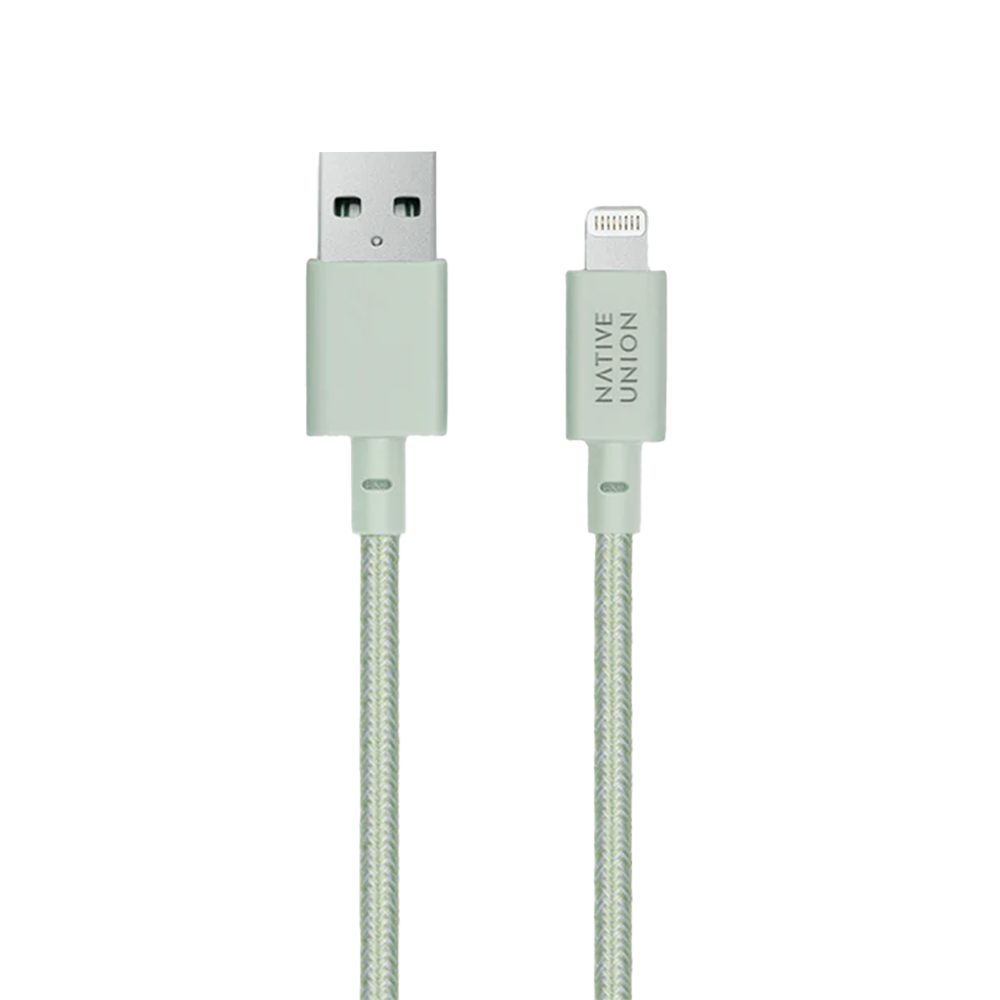 Native Union Belt Kabel USB-A til Lightning m. Læderspænde 1.2 meter - Sage