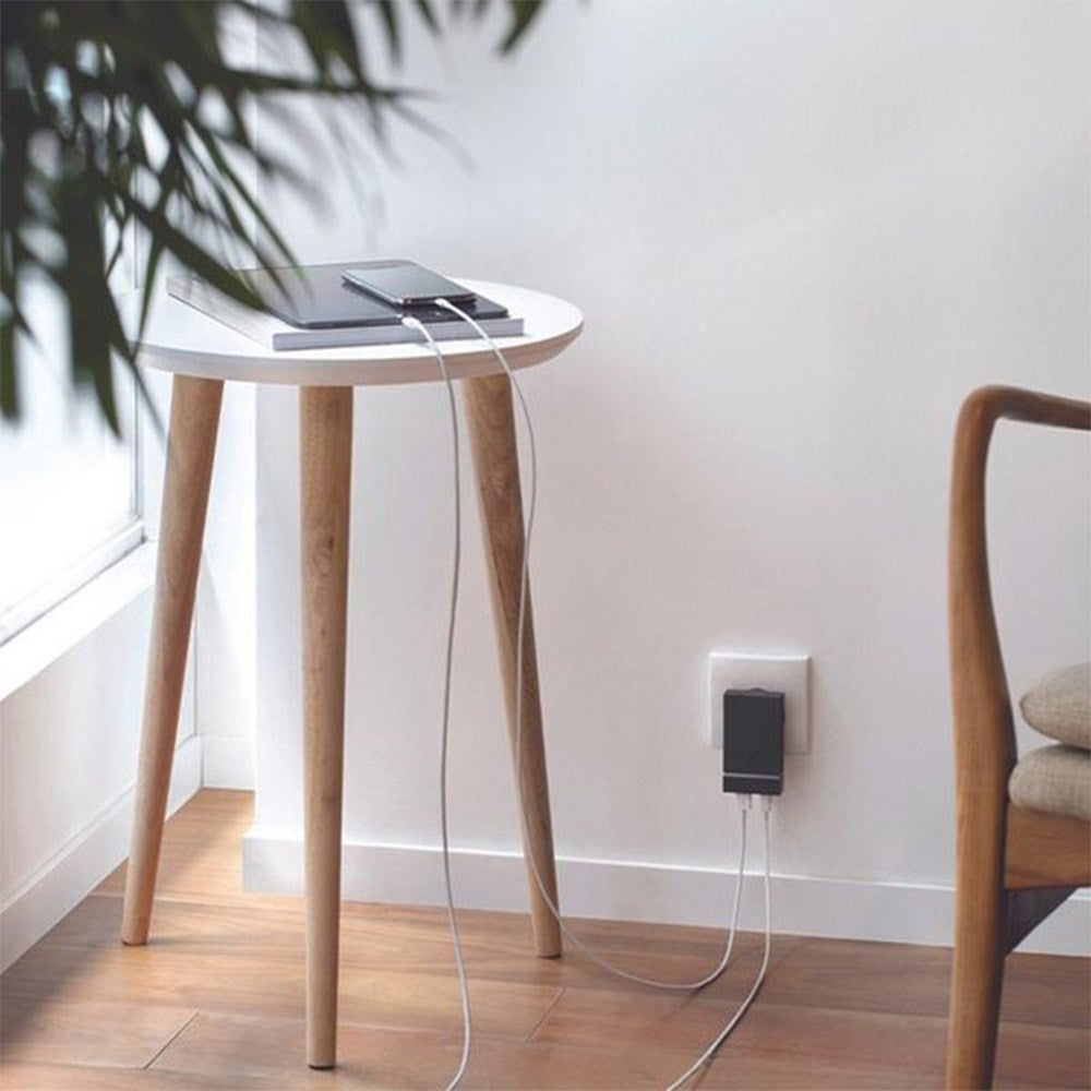 Native Union Smart Hub 20W Vægoplader / Rejseadapter m. USB-A & USB-C - Sort