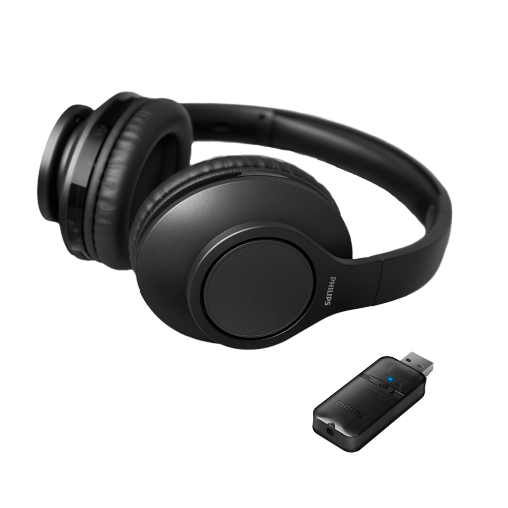 Philips Series 6000 Trådløse Høretelefoner til Fjernsyn Over-Ear m. USB-A Bluetooth Receiver - Sort