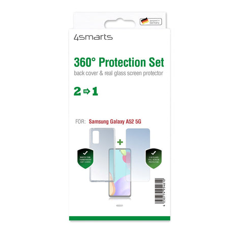 Samsung Galaxy A52s (5G) / A52 (4G / 5G) 4smarts 360⁰ Protection Set (Bagside Cover + Hærdet Glas)